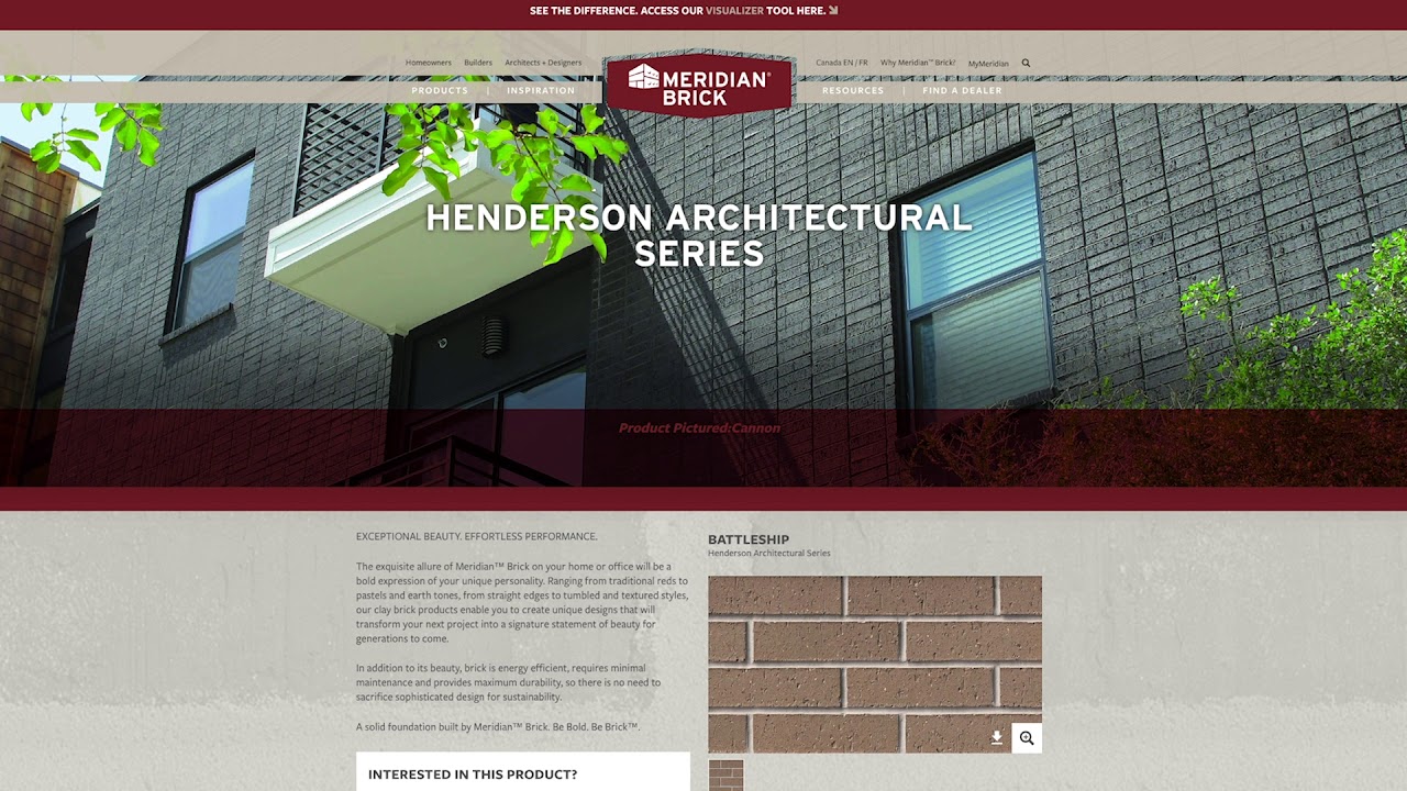 Meridian Brick SpecWizard Video for Face Brick