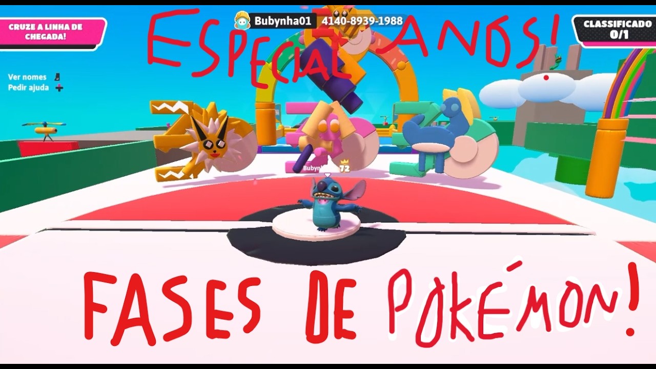 Fall guys - Feliz pokémon Day o 30 aniversário com fases de pokémon no fall guys !!!!