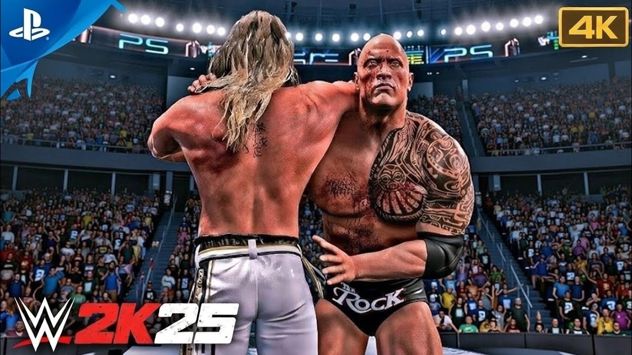 TRIPLE THREAT: THE ROCK VS ROLLINS VS KOFI WWE 2K25 GAMEPLAY (4K60FPS)|#wwe #wwe2k26