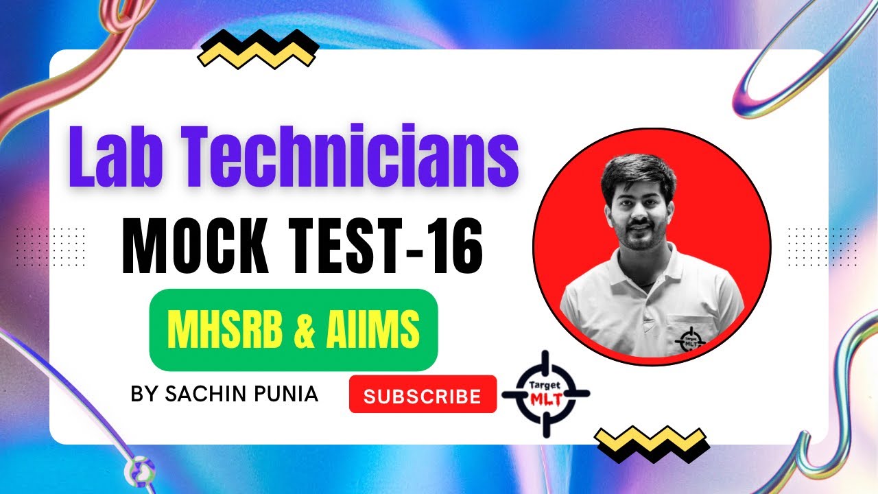Mock test-16 Lab Technician PYQs  MHSRB #Aiims-CRE  #labtechnician grade-II  #aiims