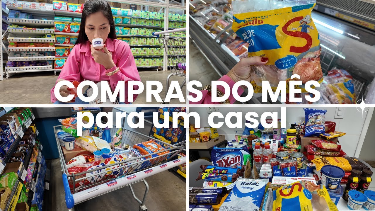 COMPRAS DO MÊS NO MERCADO TENDA ATACADO: compras para um casal, valor total