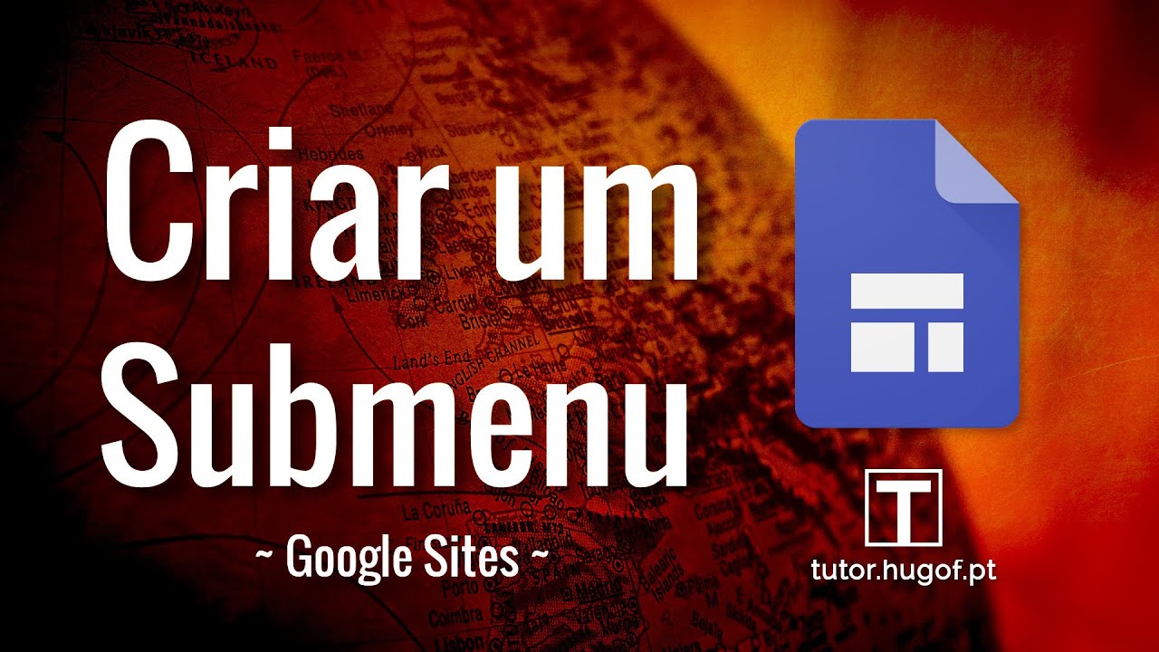 Google Sites, 3.2: secção do menu, submenus e subpáginas