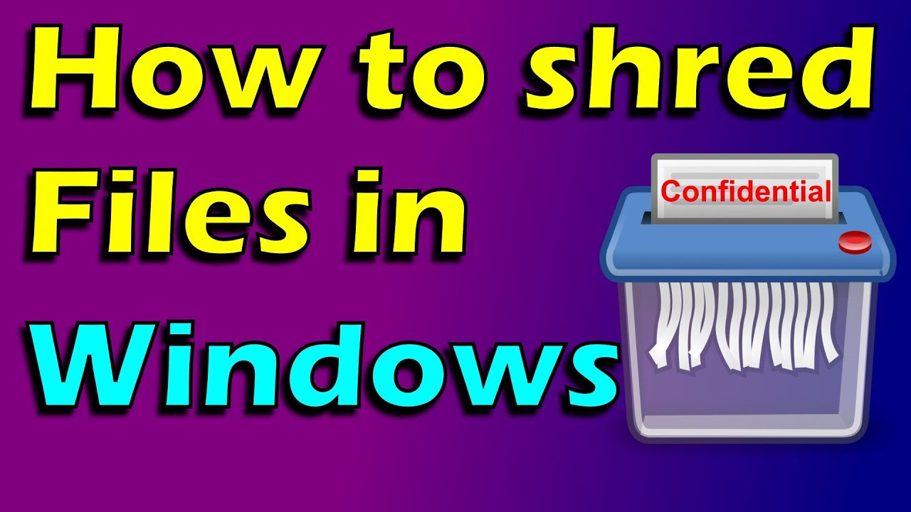 How to shred files in Windows with Cipher