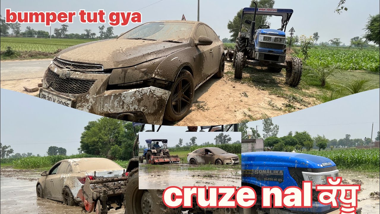 Cruze vs tractors || cruze nal kaddu|| heavy nukaan ho gya |