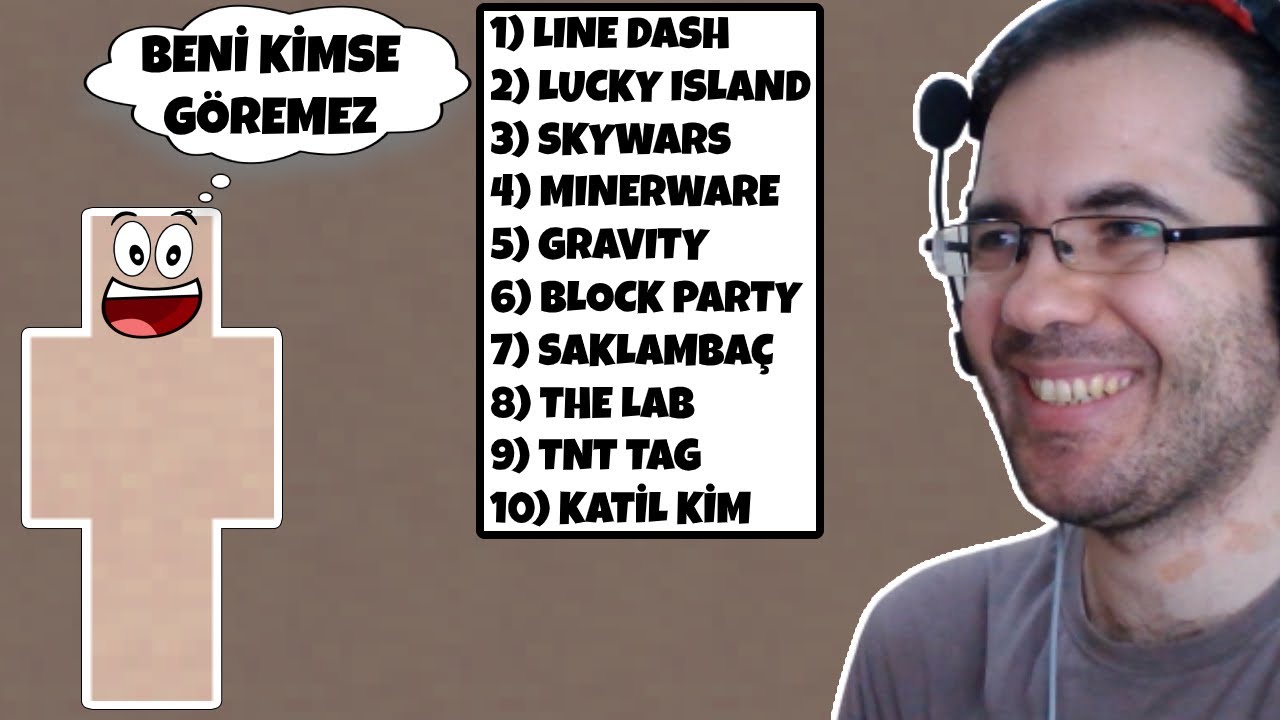 EFSANE SAKLANDIM! KİMSE GÖREMİYOR! 10 FARKLI OYUN 1 VİDEODA! | Minecraft