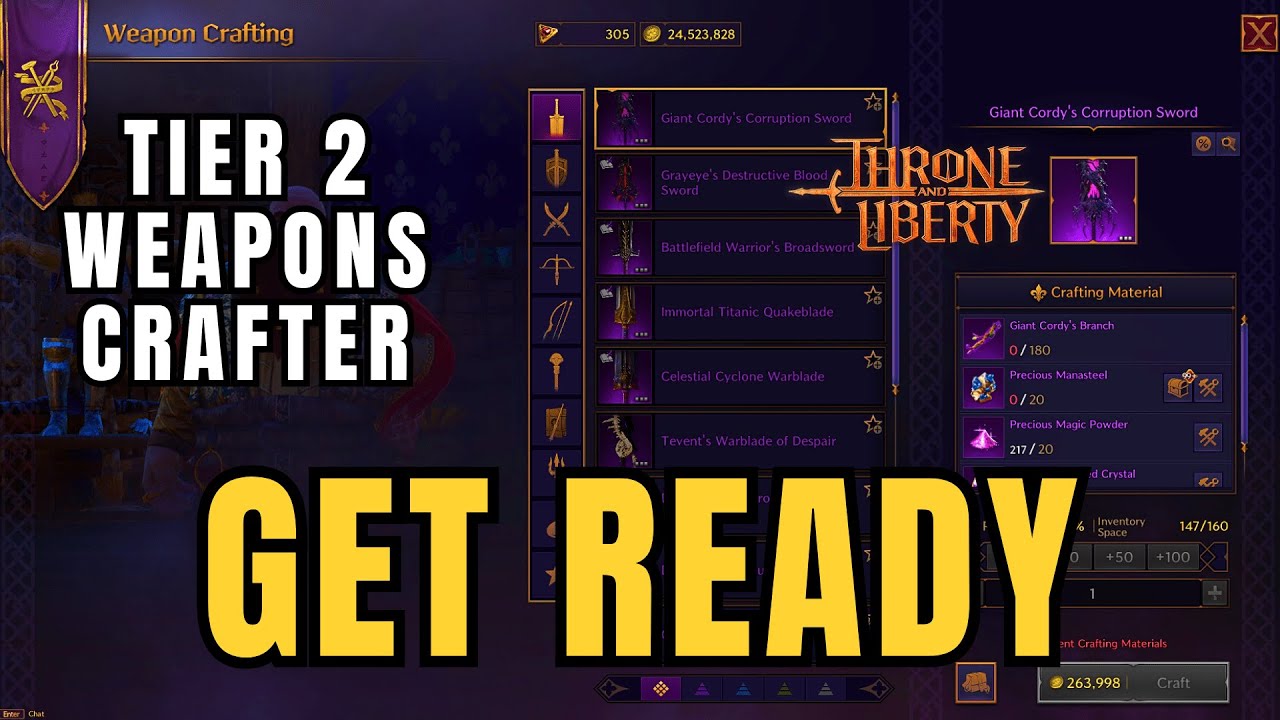 Throne and Liberty - Get Ready For Talandre Update - New Tier 2 Weapons Crafter Gear Showcase Korea