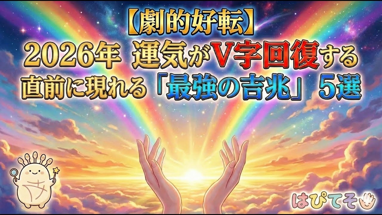 【手相占い：はぴてそ】【劇的好転】2026年、運気がV字回復する直前に現れる「最強の吉兆」5選 #手相 #手相占い #2026年