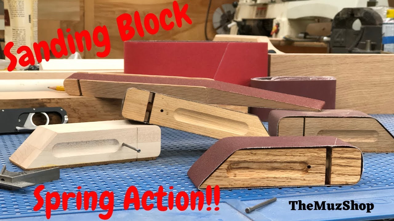Make a Sanding Block with Spring Action Locking!!( Free Drawing below )