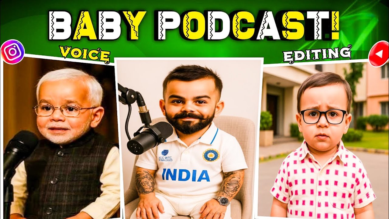 AI BABY PODCAST FREE UNLIMITED | How to Make Baby Podcast Video | Baby Podcast Video Kaise Banaye |