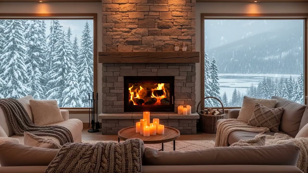 Soft Winter Piano with Falling Snow | Peaceful Music for Concentration, Relax & Sleep