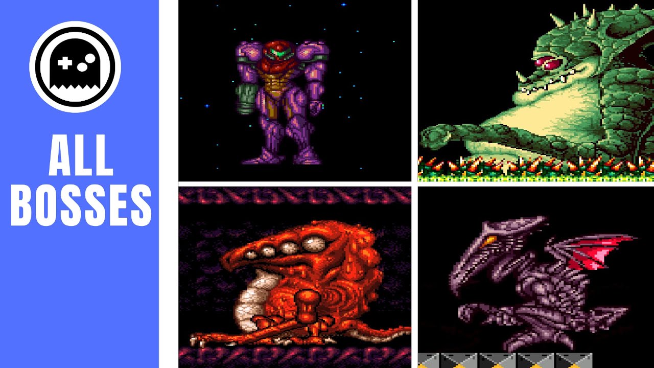 Super Metroid (SNES) - All Bosses
