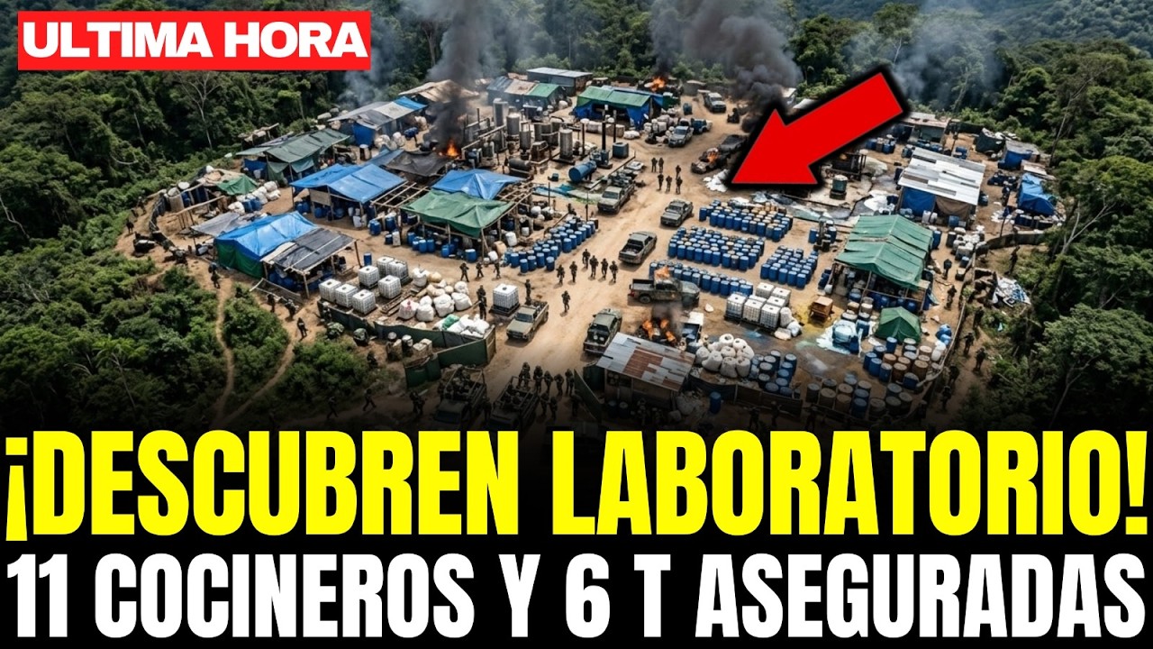 DESCUBREN LABORATORIO GIGANTE con 11 COCINEROS y 6 TONELADAS ASEGURADAS