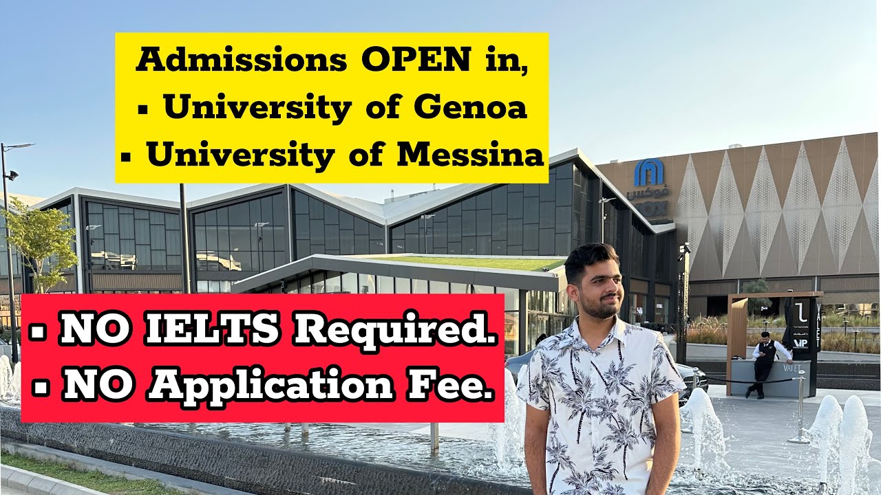 NO Application Fee in University of Messina and University of Genoa | Bachelor and Masters Admission