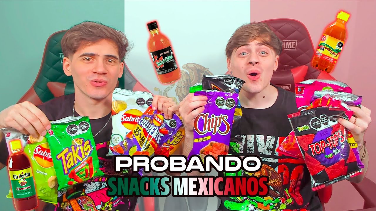 PROBANDO SNACKS Y SALSAS MEXICANAS POR PRIMERA VEZ 🌶️🇲🇽