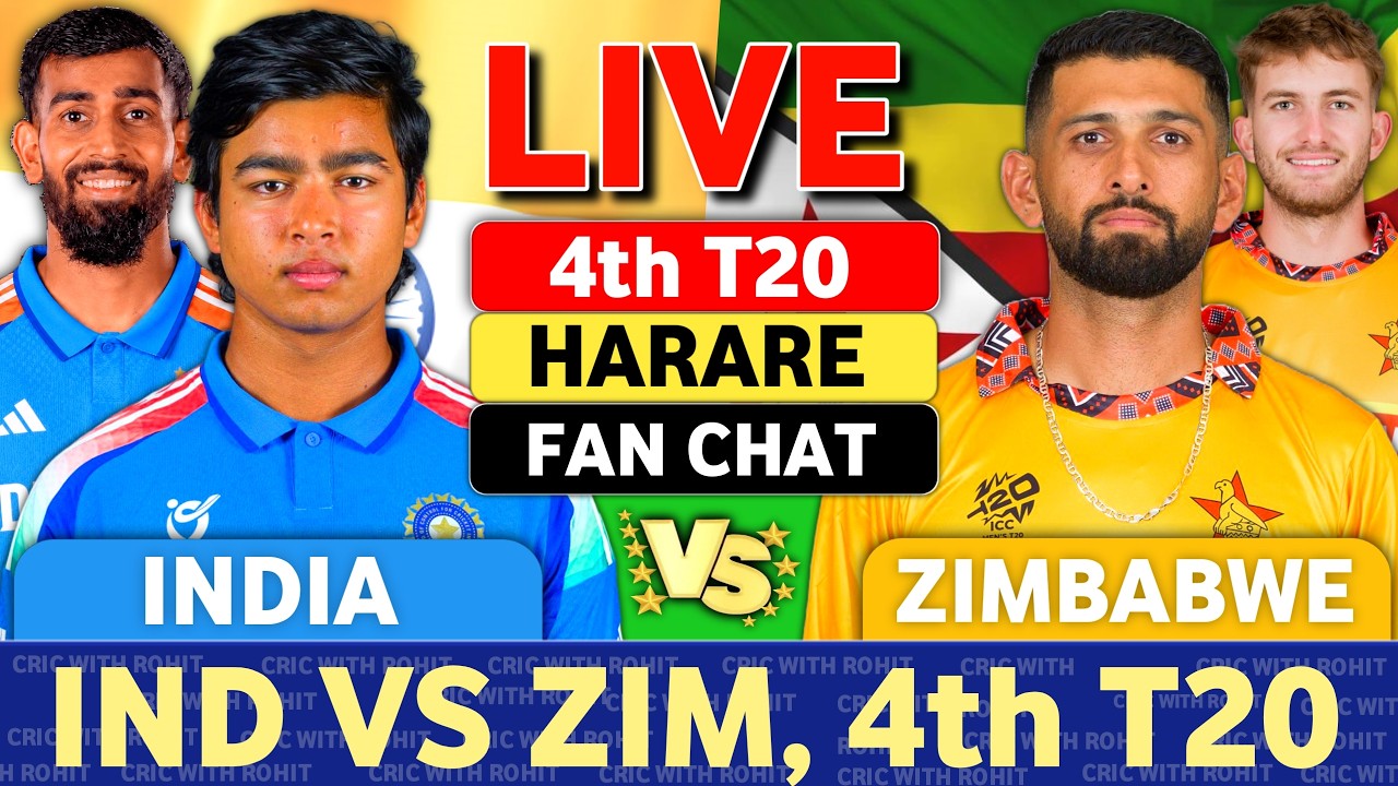 🔴 India  vs Zimbabwe 4th T20 Match  2026 Scores & Game Play | IND vs ZIM  | ZIM vs IND Cricket 19