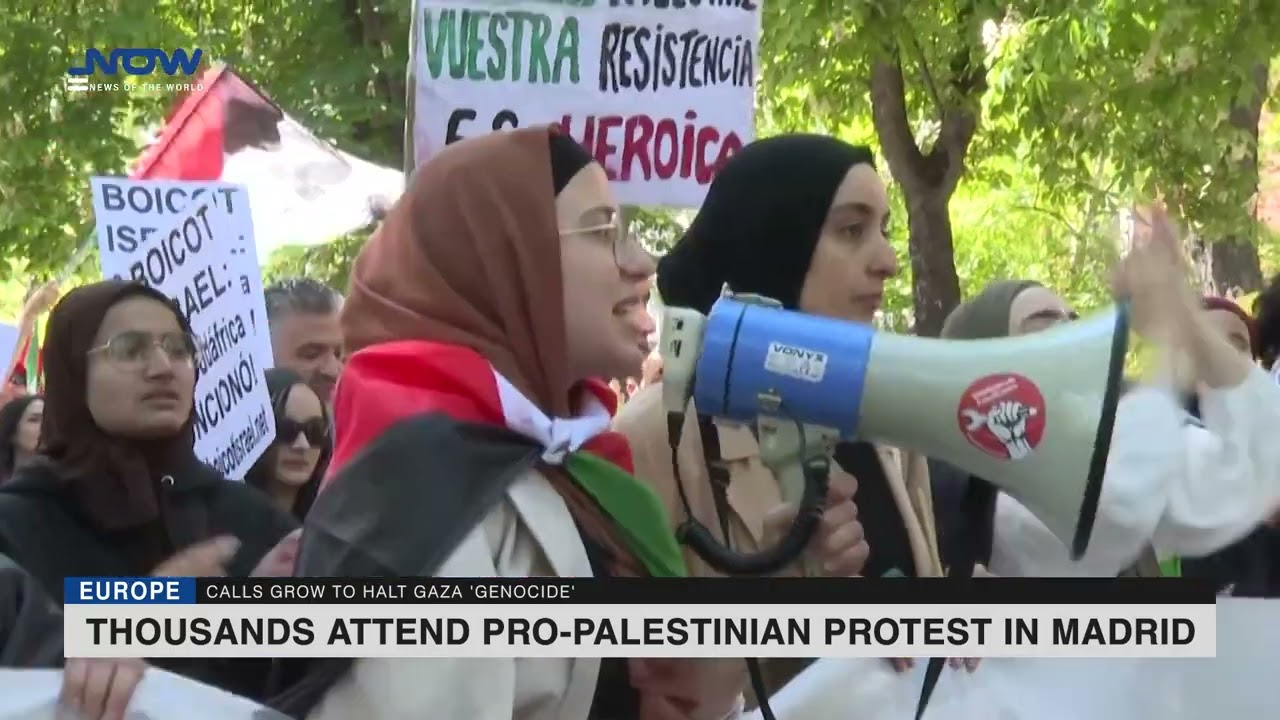 Thousands attend pro-Palestinian protest in Madrid