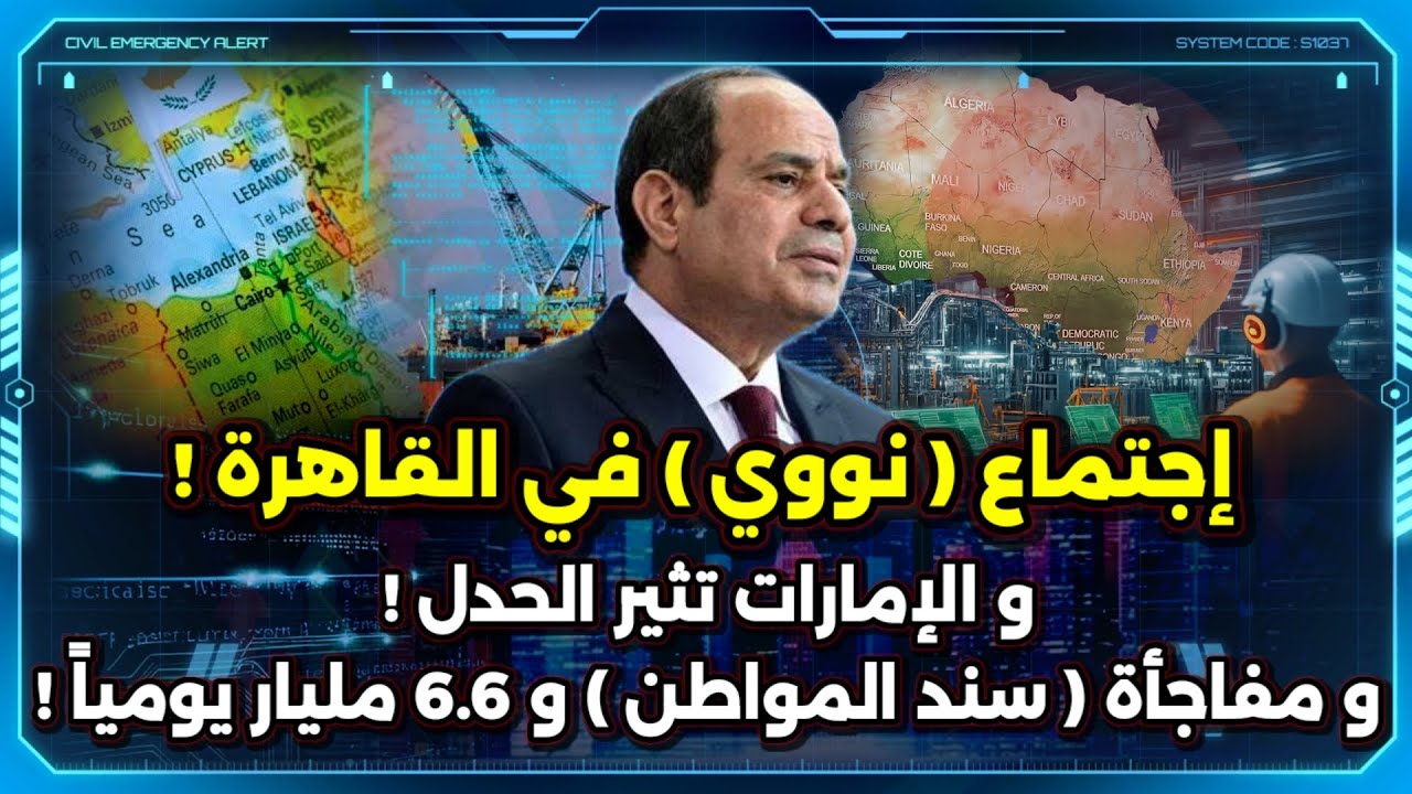 إجتماع (نووي) في القاهرة ! والإمارات تثير الجدل ! ومفاجأة ( سند المواطن ) ! و 6.6 مليار يومياً !
