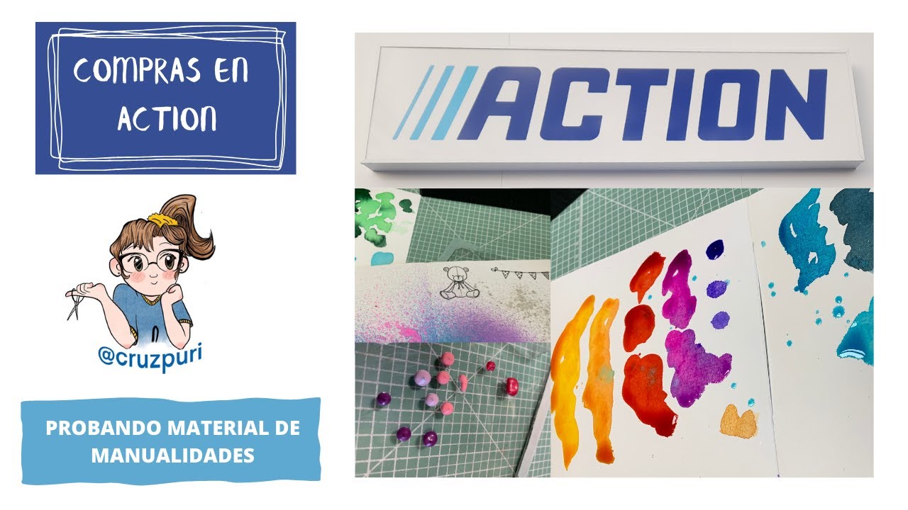 COMPRAS ACTION. Probando materiales de manualidades.