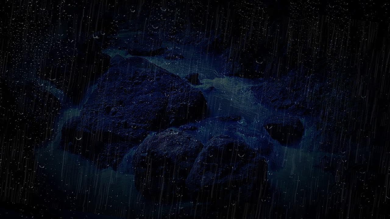 Dimmed Screen Rain Sounds 🌧️ Natural River  Ambience for Better Sleep