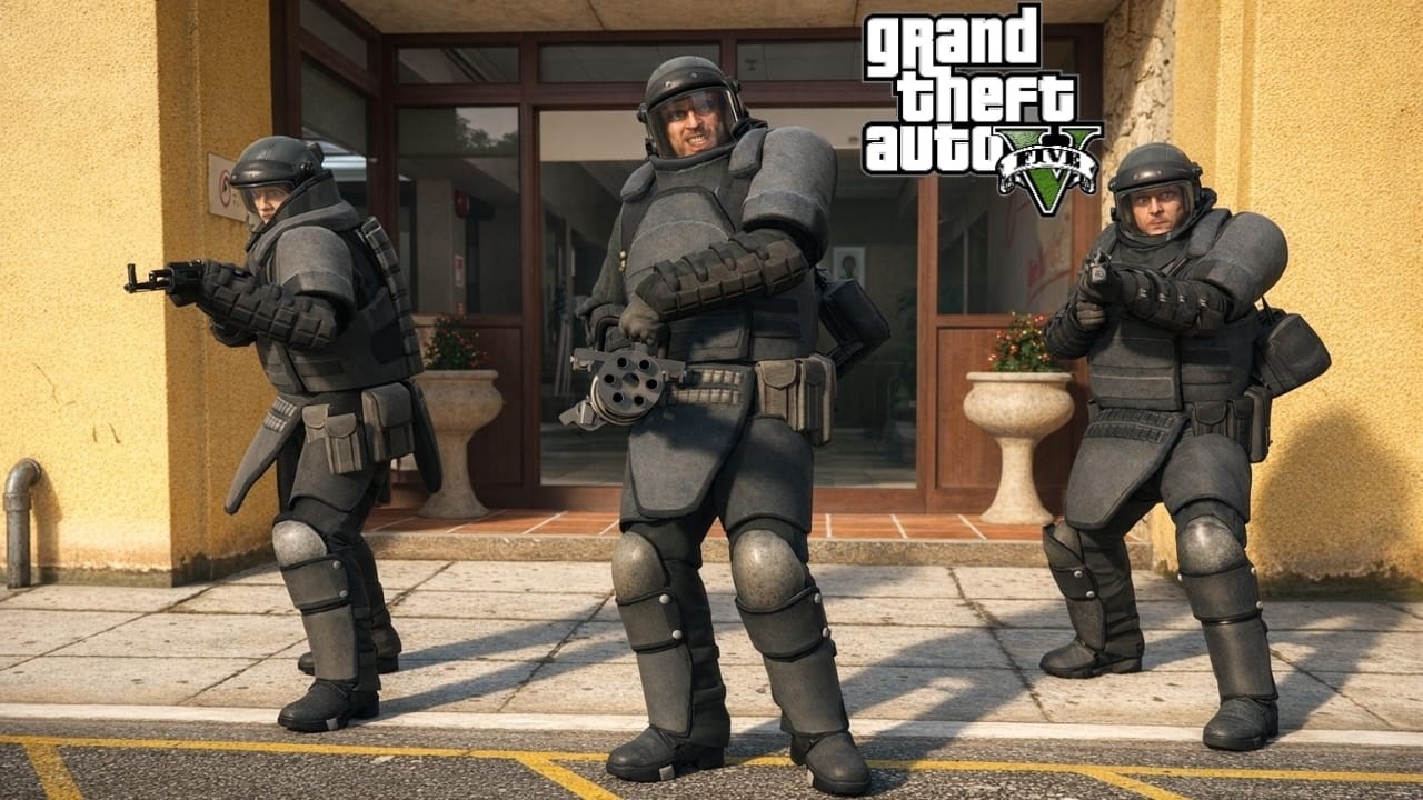 PERAMPOKAN BANK PALING BRUTAL! KOTA LUMPUH & POLISI MENGGILA...GTA V PART 14