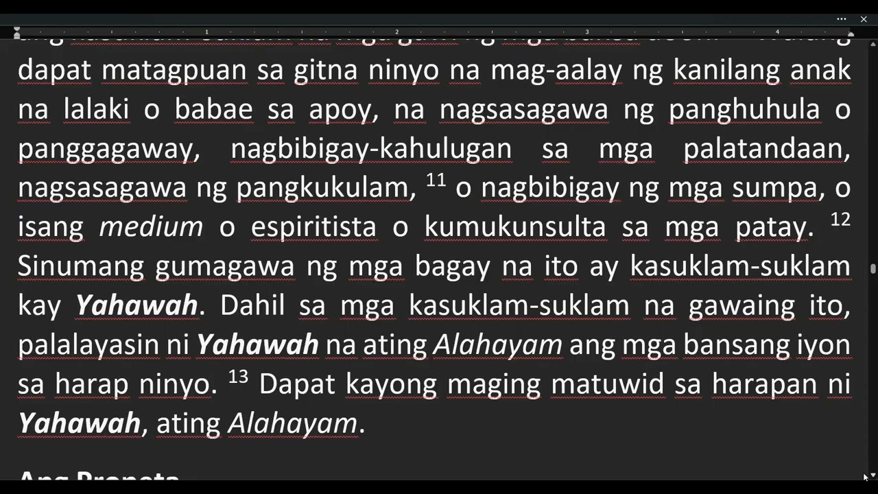Deut 18-22 Bakit nagppapadala ng propeta? Bakit inampon ni Jacob ang mga anak ni Joseph?