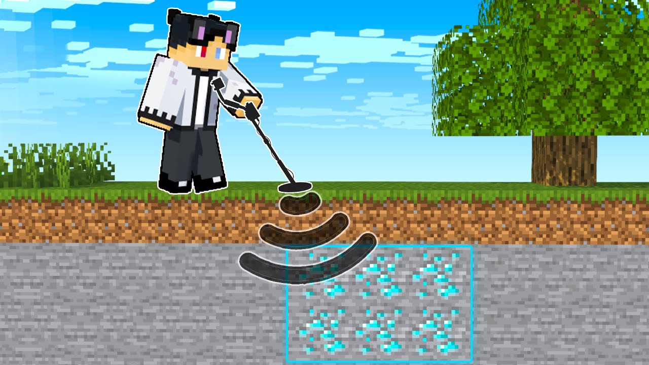 Finding DIAMONDS Using OP DETECTOR in Minecraft!