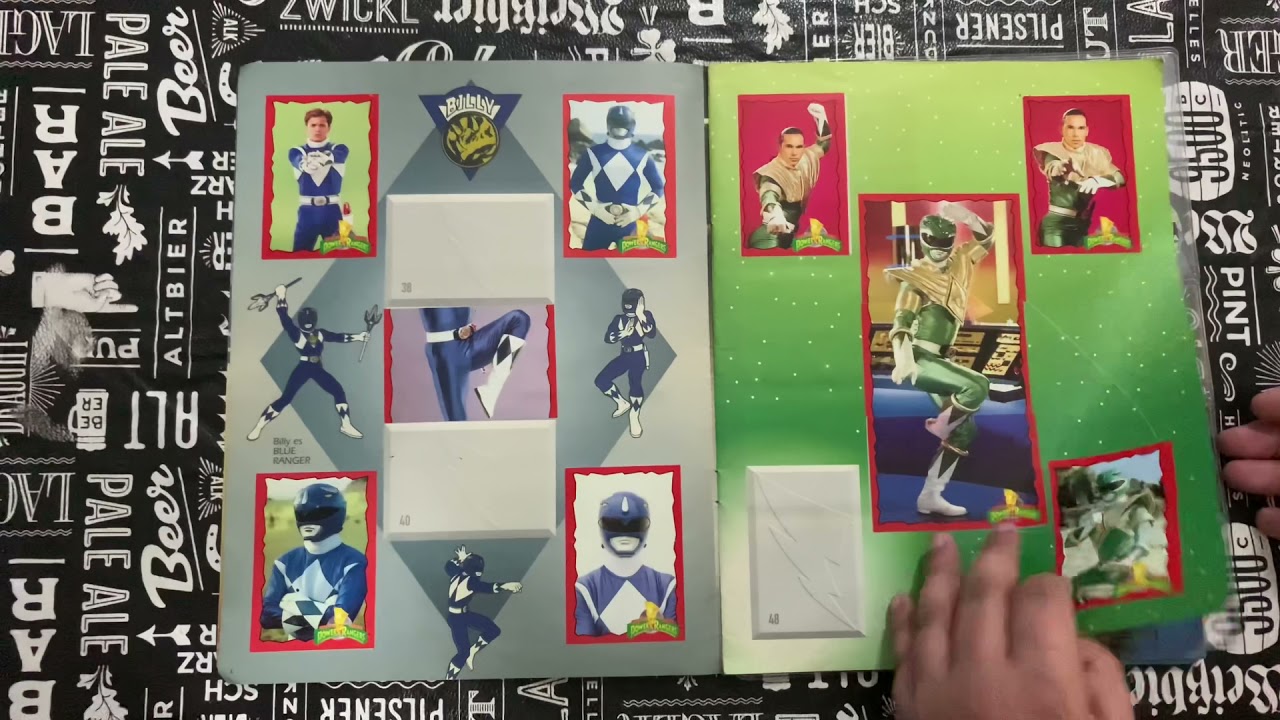 &Aacute;lbum de figuritas Power rangers Cromy Argentina 1995+ tazos (incompleto )