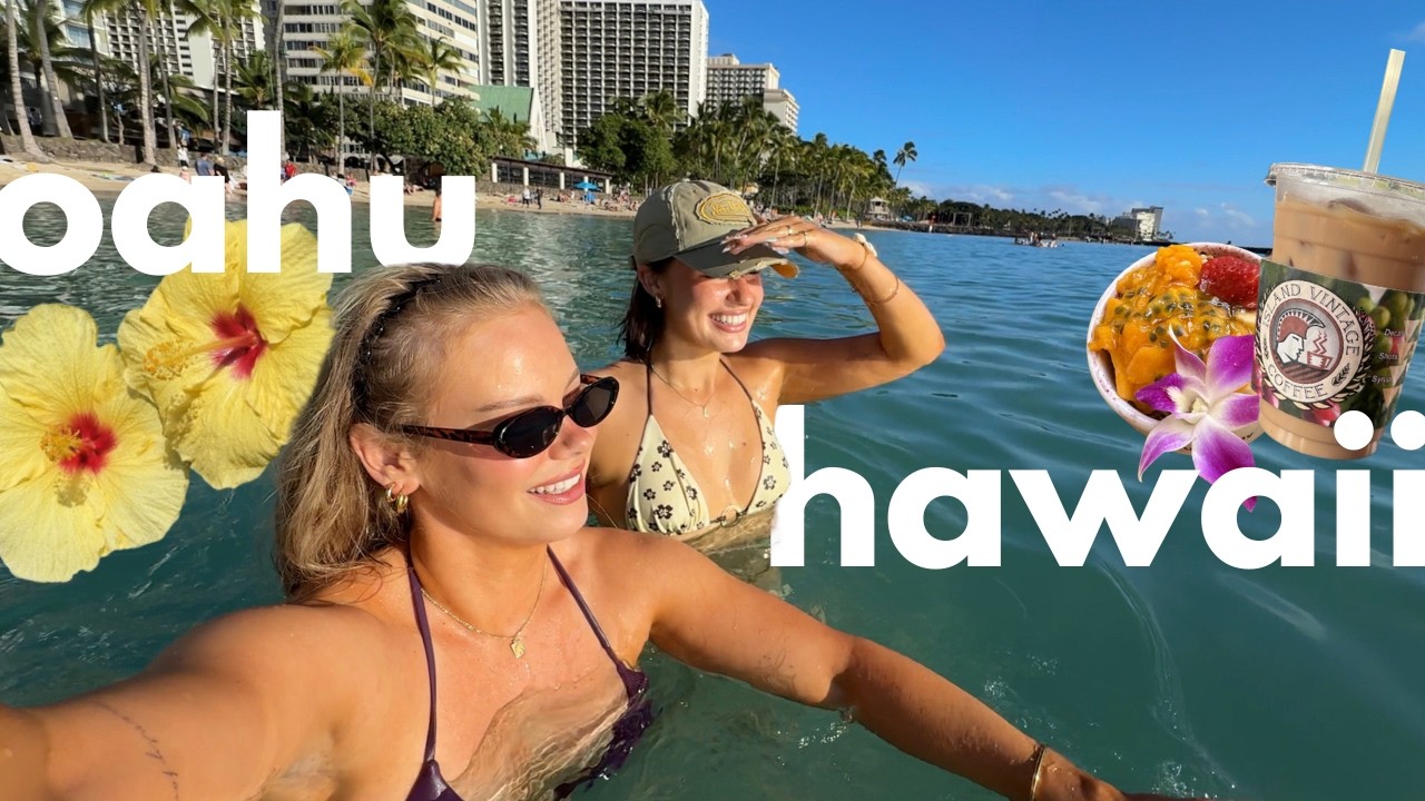 OAHU HAWAII VLOG 🐚 musubi cafe, waikiki shopping, beach swimming & foodland poke 2026!!!