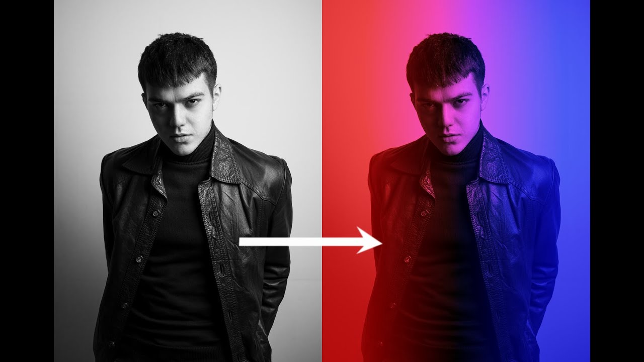 Photoshop Red And Blue Light Effects Tutorial (EASY)