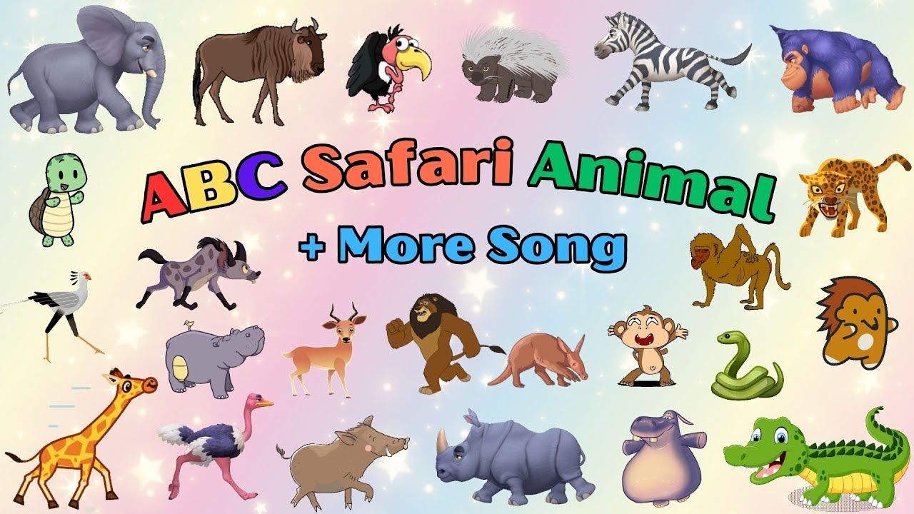 ABC Safari Animal Sounds Song + Alphabet Animals | Learn ABC With Animals Song | Little Puppy Learn