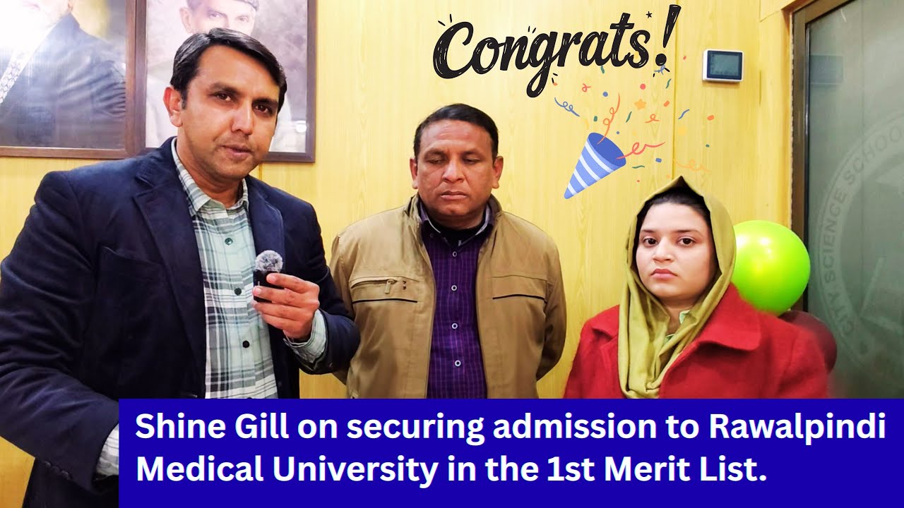 Congratulations to Shine Gill on securing admission to Rawalpindi Medical University
