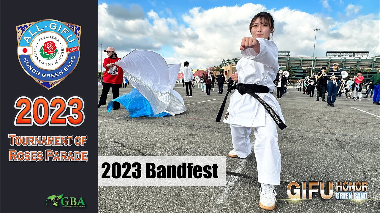 【Full‐length】GIFU Honor Green Band - 2023 Tournament of Roses - Bandfest - UNCUT 4K【GBA Official】