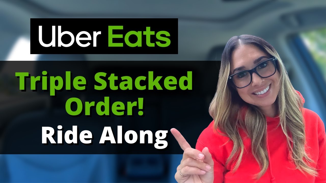 Uber Eats Driver Triple Stacked Order Ride Along!