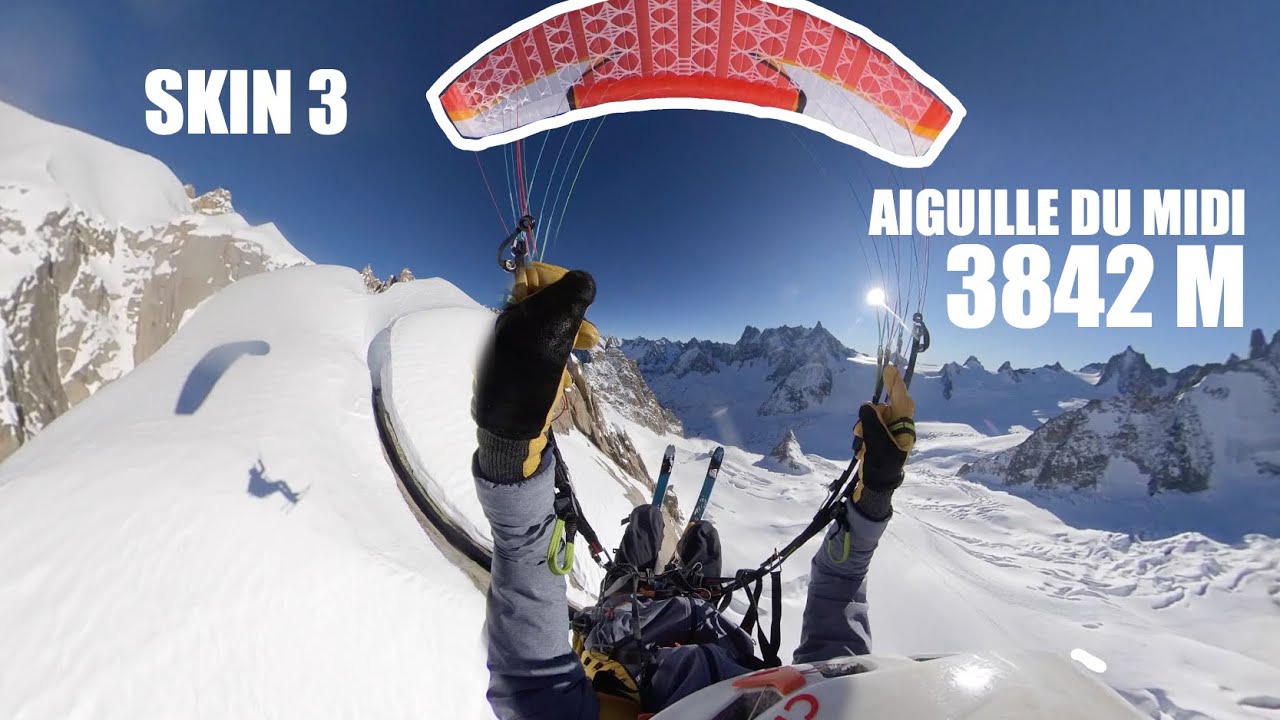 Parapente, Aiguille du midi 3842m Chamonix / Skin 3