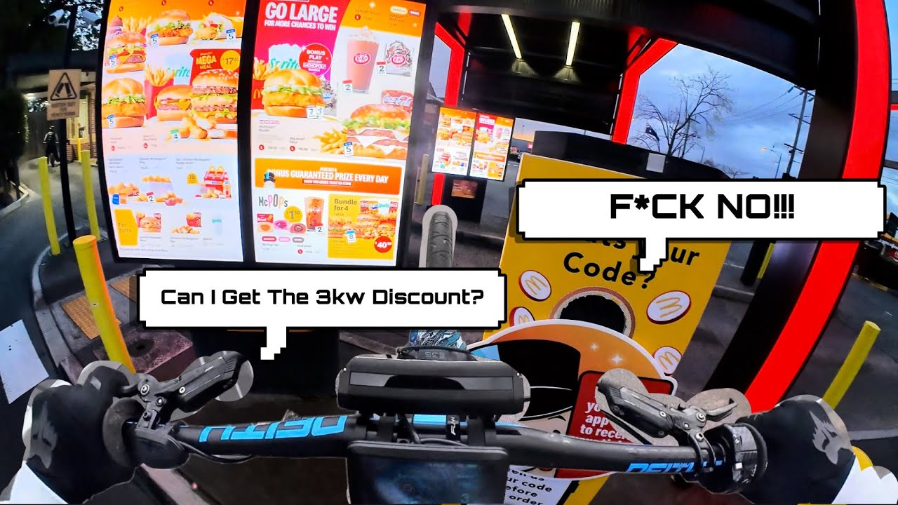 I WENT THROUGH THE MCDONALDS DRIVE THRU ON THE CLEANEST E-BIKE
