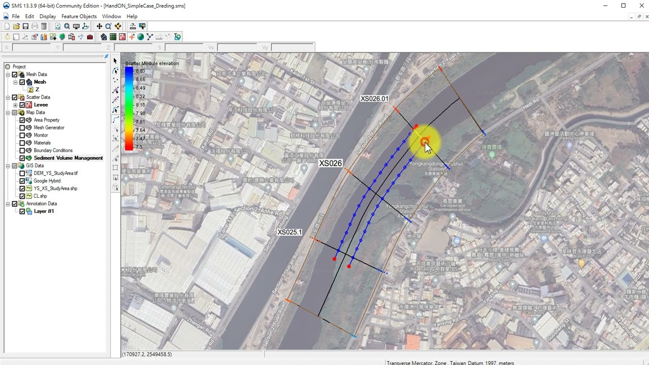 SRH 2D modeling with SMS Community_SimpleCase Dredging