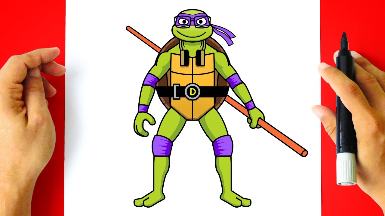 Como DESENHAR o DONATELLO das TARTARUGAS NINJA - Cómo DIBUJAR a DONATELLO de las TORTUGAS NINJA TMNT