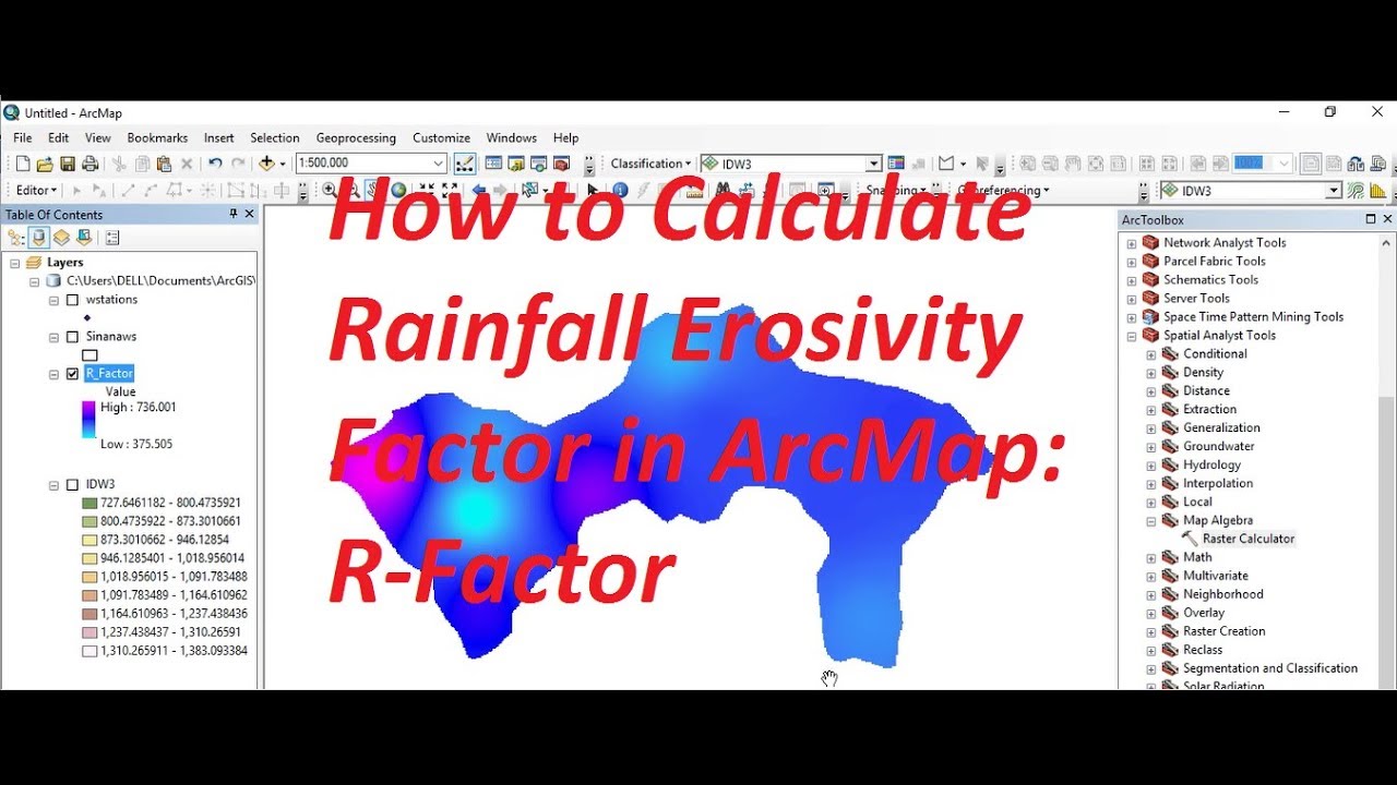 How to Calculate Rainfall Erosivity Factor in ArcMap: R Factor