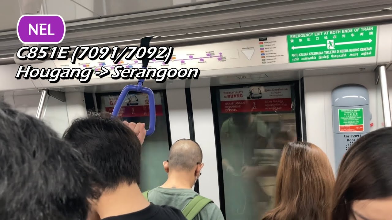 SBST - Alstom Metropolis C851E (7091/7092) (Hougang » Serangoon)