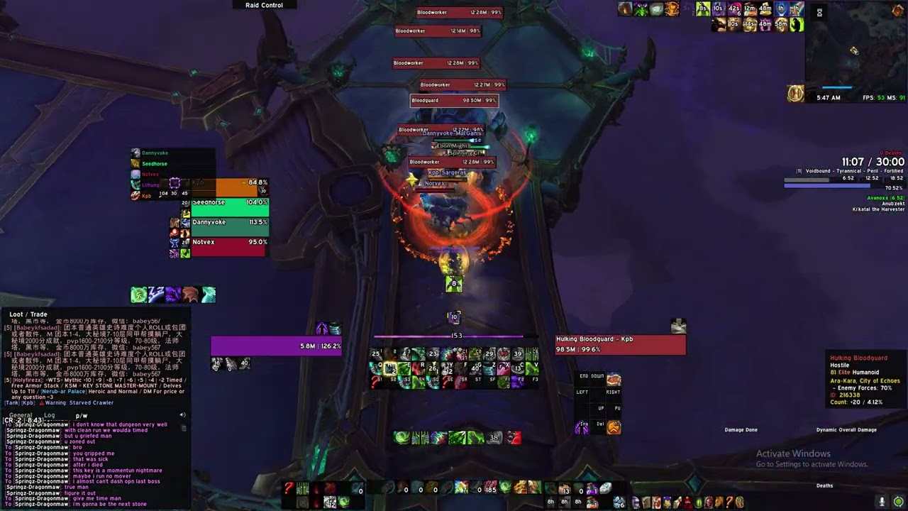 Ara-kara 11 +2 TWW season 1 testing out havoc