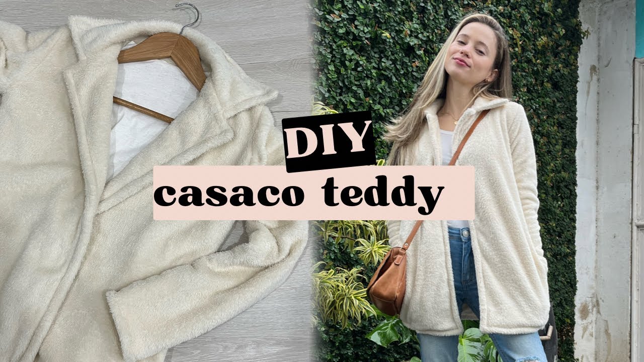 Como fazer CASACO TEDDY FORRADO E COM BOLSO | TEDDY COAT