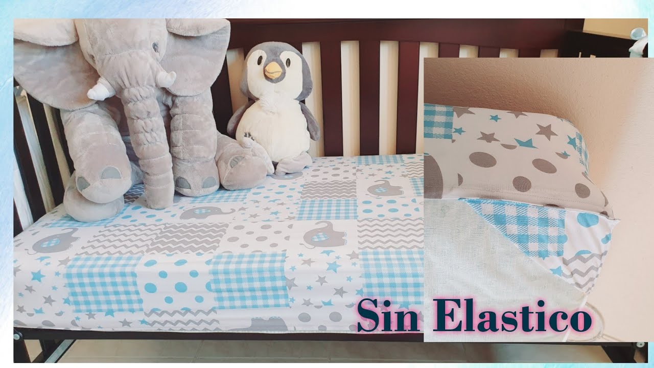 Sabana Ajustable Sin Elastico Para Cuna.