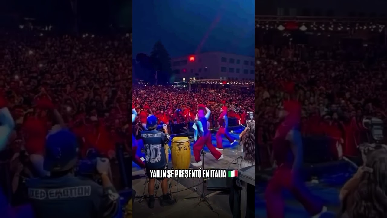 Est&aacute; viral la presentaci&oacute;n en vivo de Yailin La M&aacute;s Viral en Italia.
