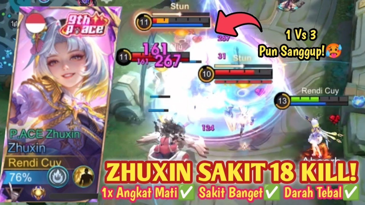 ZHUXIN 18 KILL! DAMAGE SAKIT BANGET + DARAH TEBAL SUSAH MATI! BUILD ZHUXIN TERSAKIT 2026 - MLBB