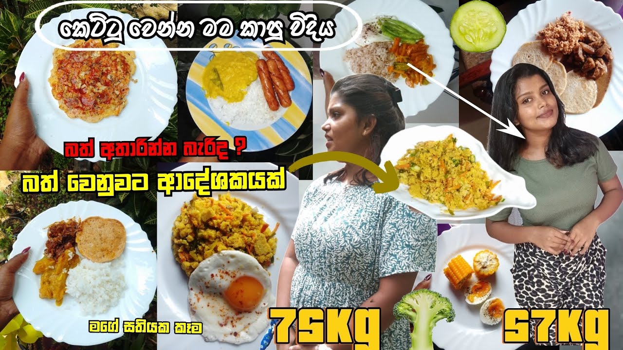 බත් කන්න ඇබ්බැහි වෙලා කෙට්ටු වෙන්න බැරුව ඉන්න අයට✅❤කෙට්ටු වෙන එක අමාරුද? 😷දවසට කොහොමද කන්නේ🥰බලන්නකෝ
