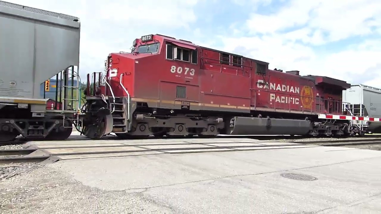 Loaded CPKC grain through Revelstoke May 27th 2024