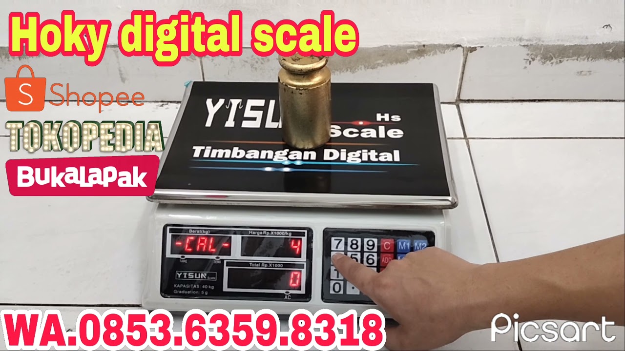 cara kalibrasi timbangan digital 40kg merek yisun