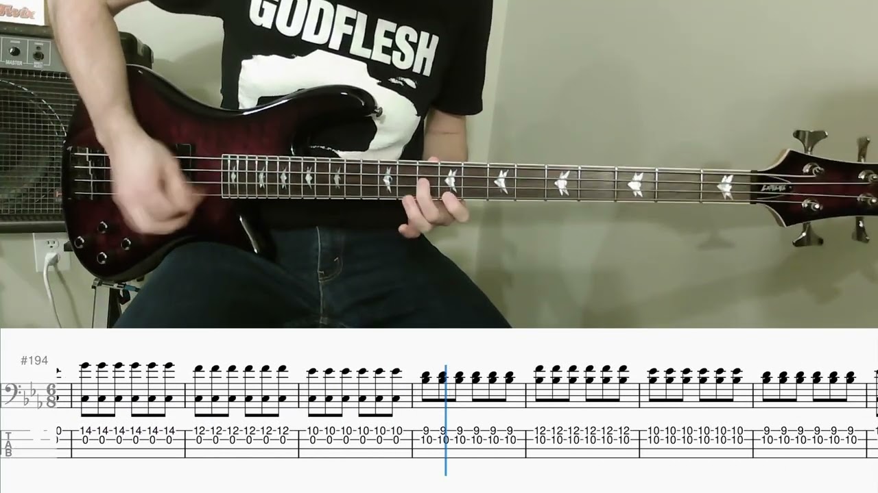 Cradle of Filth - Funeral in Carpathia (bass cover with tab)