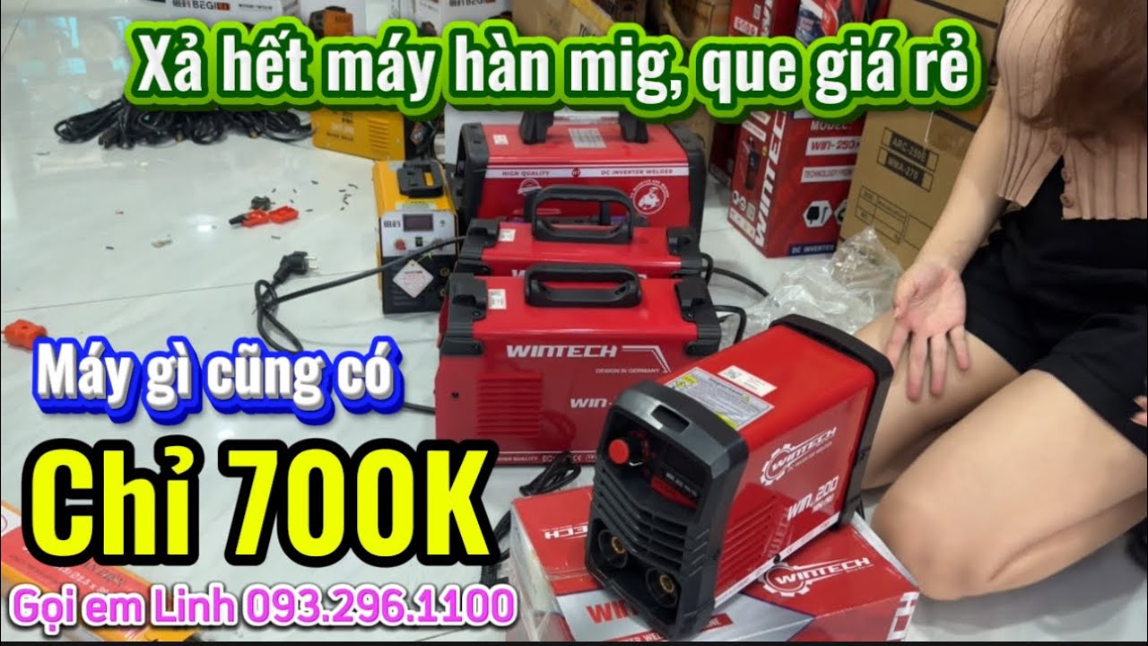 🔥XẢ TỔNG HỢP MÁY HÀN MIG, QUE CHÍNH HÃNG KOBE, ĐỨC, ĐÀI LOAN CHỈ 700K #mayhan #kobe #wintech #yaru 