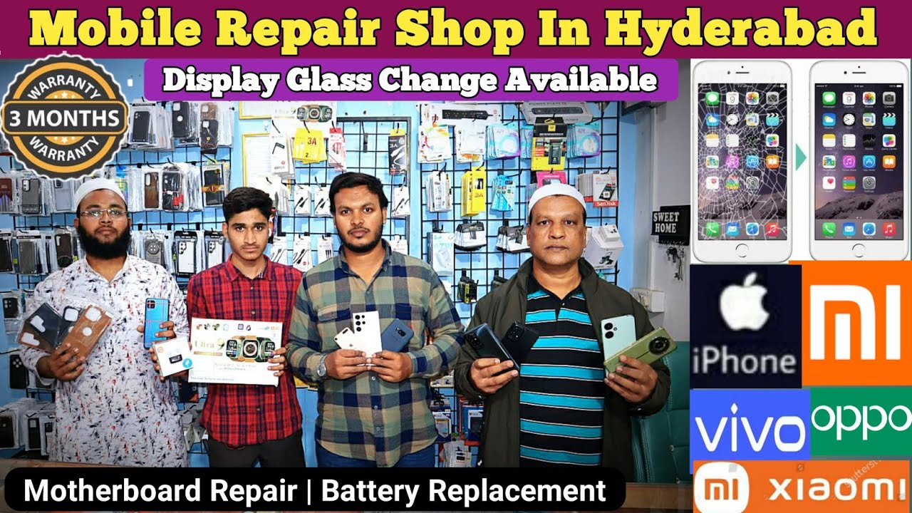 Mobile Repair Shop In Hyderabad | Tempered Glass ₹99/- | Display Glass Change | Battery Replacement